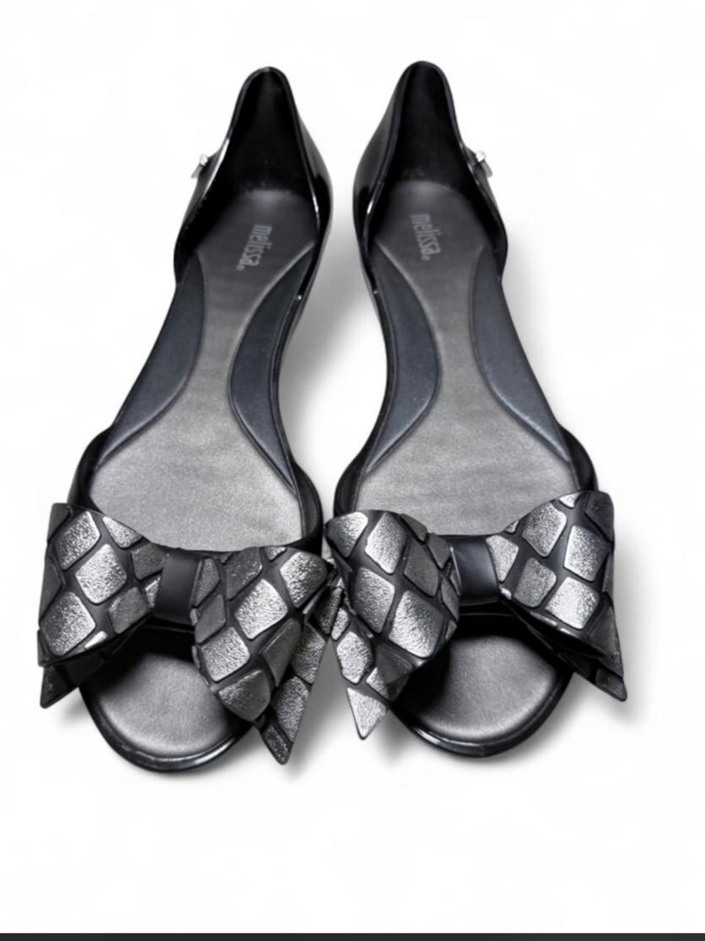 Melissa Women’s Black Bow D’Orsay Flats Jelly’s 8